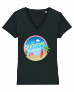 Summer Time Tricou mânecă scurtă guler V Damă Evoker