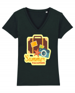 Summer Vacation Tricou mânecă scurtă guler V Damă Evoker