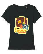 Summer Vacation Tricou mânecă scurtă guler larg fitted Damă Expresser