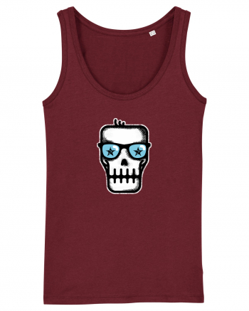 Dead Rock Star Skull Burgundy