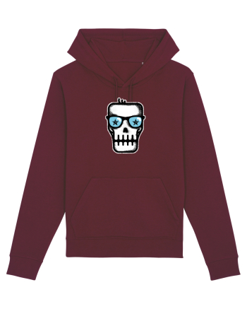 Dead Rock Star Skull Burgundy