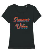 Summer Vibes Tricou mânecă scurtă guler larg fitted Damă Expresser