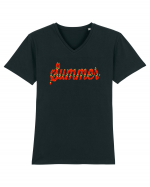 Summer Tricou mânecă scurtă guler V Bărbat Presenter