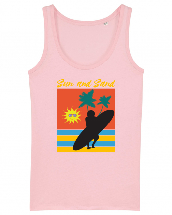 Sun And Sand Surfing Time Cotton Pink