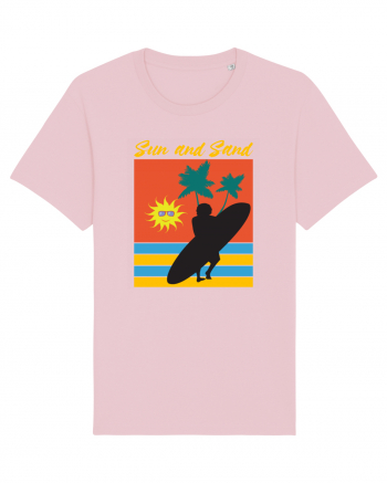 Sun And Sand Surfing Time Cotton Pink