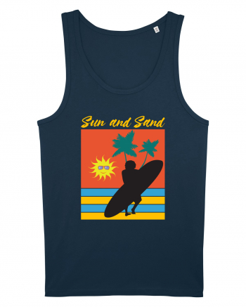 Sun And Sand Surfing Time Navy