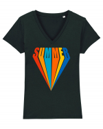 Super Summer Tricou mânecă scurtă guler V Damă Evoker