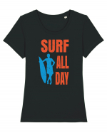 Surf All Day Tricou mânecă scurtă guler larg fitted Damă Expresser