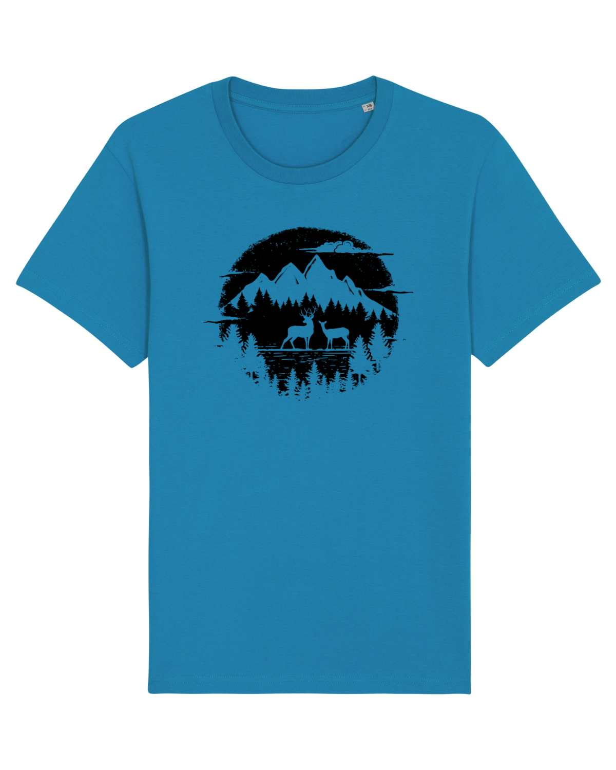 Tricou mânecă scurtă Unisex Rocker Azur