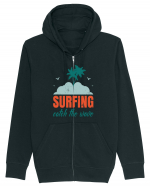 Surfing Catch The Wave Hanorac cu fermoar Unisex Connector