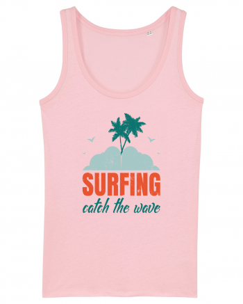 Surfing Catch The Wave Cotton Pink