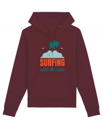 Surfing Catch The Wave Burgundy