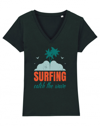 Surfing Catch The Wave Black