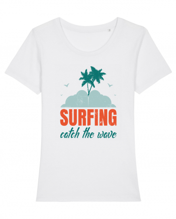 Surfing Catch The Wave White