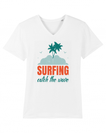 Surfing Catch The Wave White