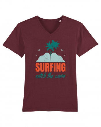 Surfing Catch The Wave Burgundy