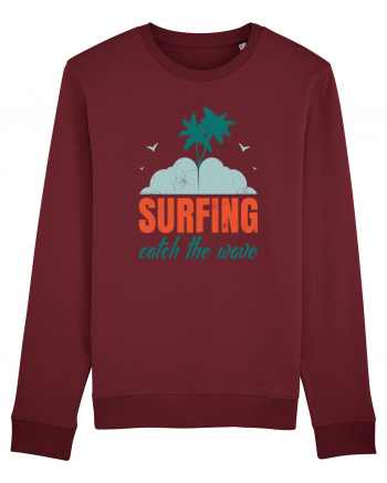 Surfing Catch The Wave Burgundy