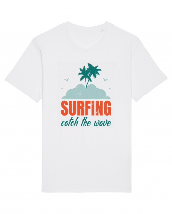 Surfing Catch The Wave White