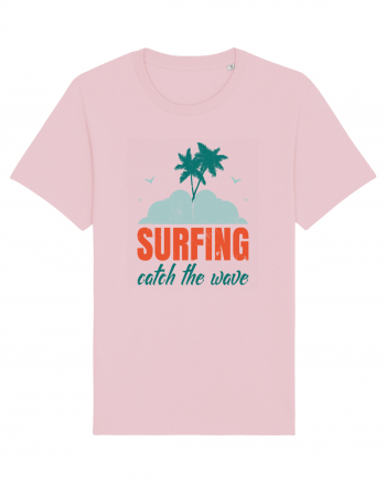 Surfing Catch The Wave Cotton Pink