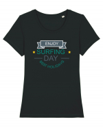 Surfing Day Tricou mânecă scurtă guler larg fitted Damă Expresser