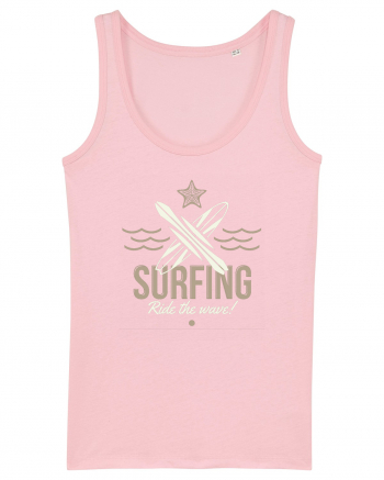 Surfing Ride The Wave Cotton Pink