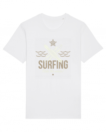 Surfing Ride The Wave White