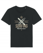 Surfing Ride The Wave Tricou mânecă scurtă Unisex Rocker