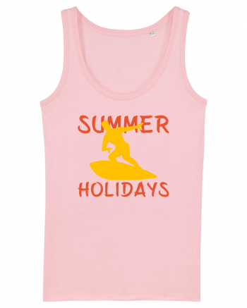 Surfing Summer Holidays Cotton Pink