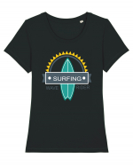 Surfing Wave Rider Tricou mânecă scurtă guler larg fitted Damă Expresser