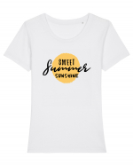 Sweet Summer Sunshine Tricou mânecă scurtă guler larg fitted Damă Expresser