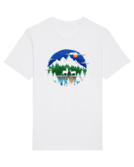 Căprioarele și Lacul din Padure Tricou mânecă scurtă Unisex Rocker
