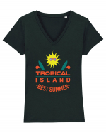 Tropical Island Best Summer Tricou mânecă scurtă guler V Damă Evoker