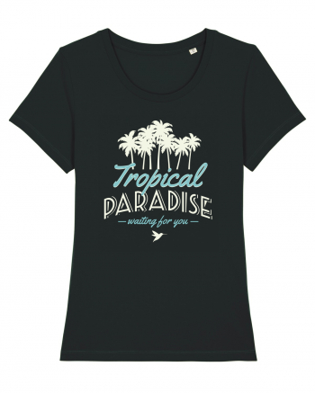 Tropical Paradise Waiting For You Black