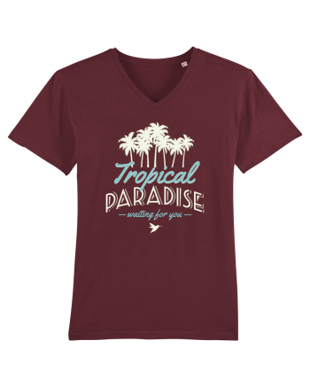 Tropical Paradise Waiting For You Burgundy