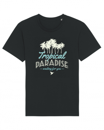 Tropical Paradise Waiting For You Black