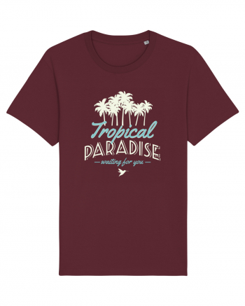 Tropical Paradise Waiting For You Burgundy