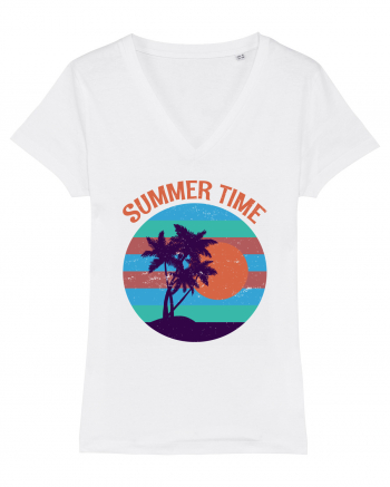 Vintage Summer Sunset White