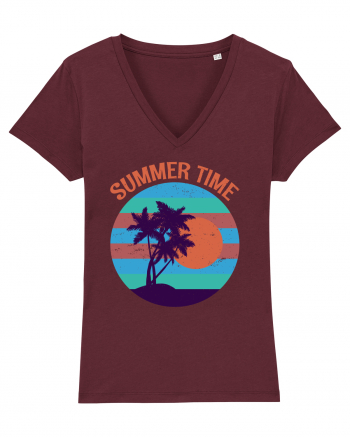 Vintage Summer Sunset Burgundy