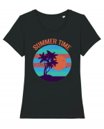 Vintage Summer Sunset Tricou mânecă scurtă guler larg fitted Damă Expresser