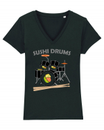 Sushi Drums Tricou mânecă scurtă guler V Damă Evoker