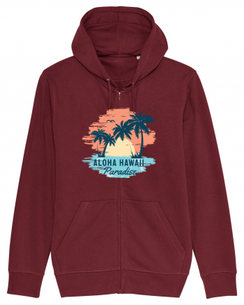 Aloha Hawaii Paradise Burgundy