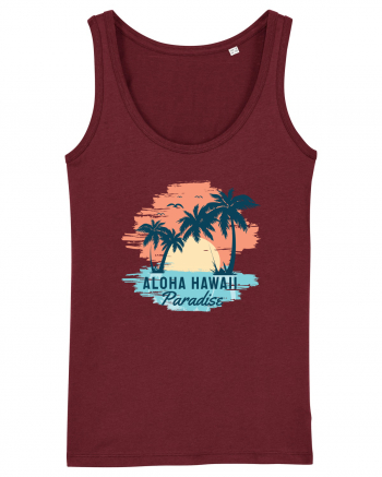 Aloha Hawaii Paradise Burgundy