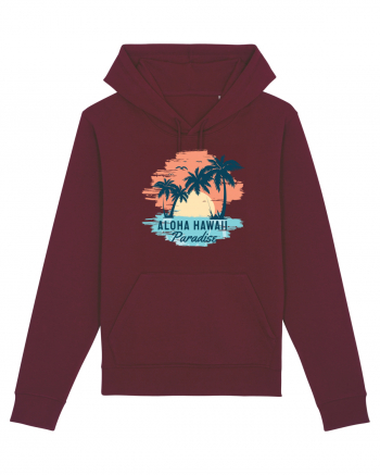 Aloha Hawaii Paradise Burgundy