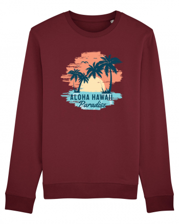 Aloha Hawaii Paradise Burgundy