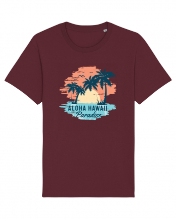 Aloha Hawaii Paradise Burgundy