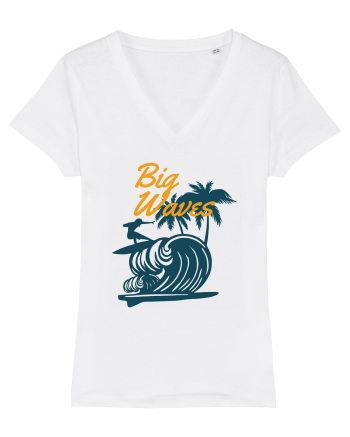 Big Waves Surfing White