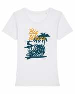 Big Waves Surfing Tricou mânecă scurtă guler larg fitted Damă Expresser