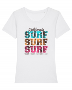 California Surf West Coast Tricou mânecă scurtă guler larg fitted Damă Expresser