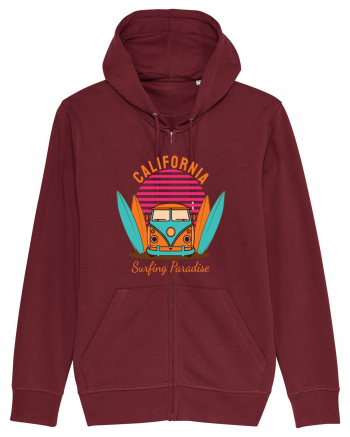 California Surfing Paradise Van Life Burgundy