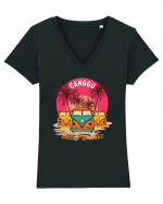 Canggu Bali Paradise Beach Tricou mânecă scurtă guler V Damă Evoker